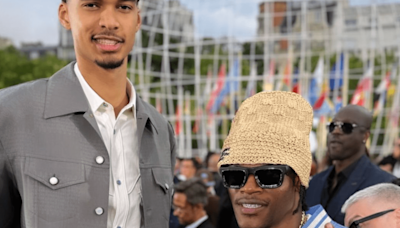 Lamar Jackson Seen With Victor Wembanyama At Paris Fashion Week