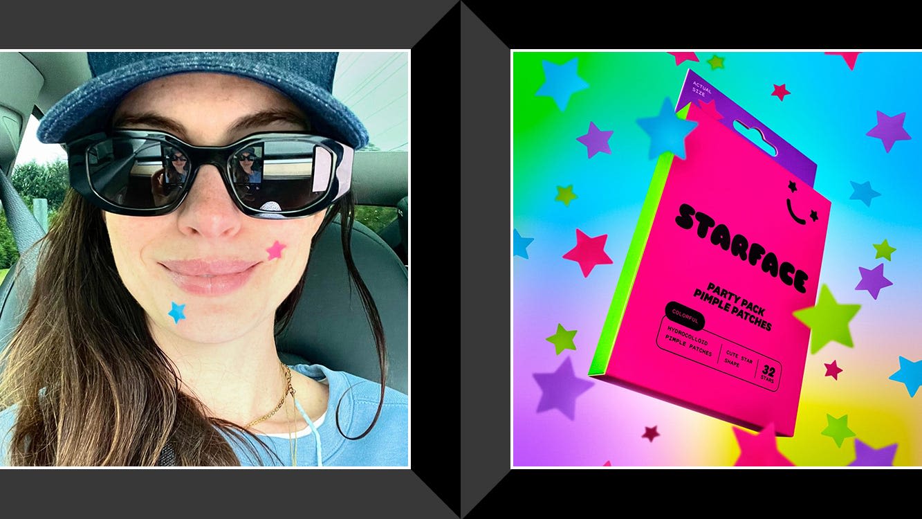 Anne Hathaway Posts a Fun Selfie Wearing These Fun $11 Pimple Patches