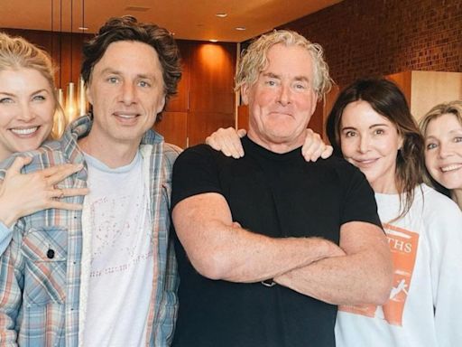 Zach Braff, John C. McGinley, Christa Miller, Sarah Chalke have mini 'Scrubs' reunion