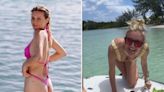 Kelsea Ballerini rocks a hot pink thong bikini during getaway with friends
