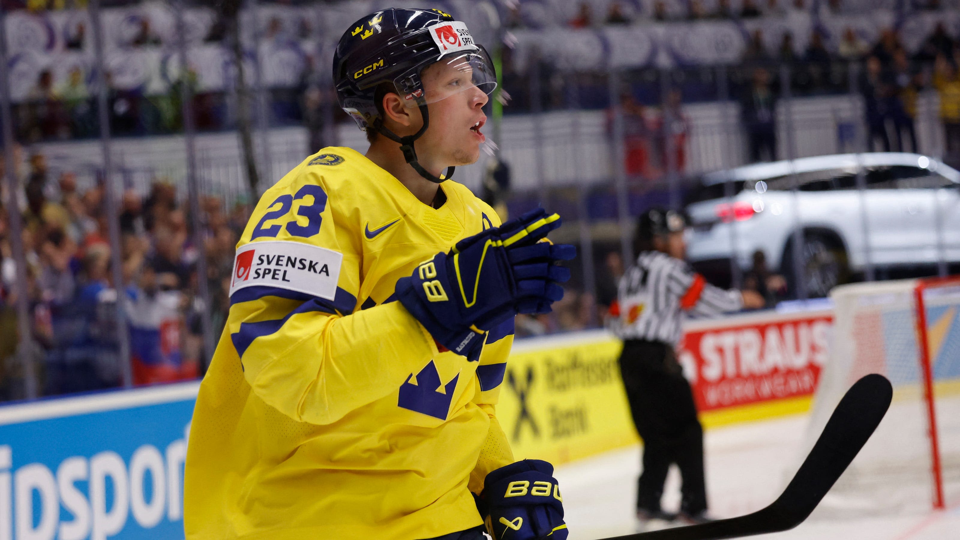 Detroit Red Wings at Worlds: Lucas Raymond's Sweden tops Alex Lyon's USA