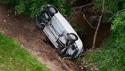 Driver escapes serious injury after car lands in Lehigh County creek, police say