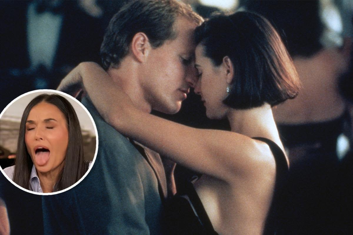 Demi Moore gags at the thought of filming 'Indecent Proposal' love scenes with Woody Harrelson