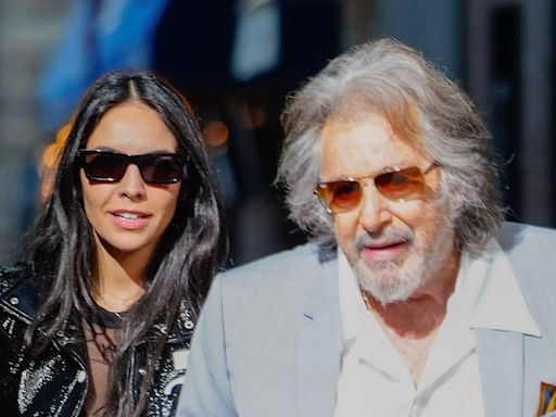 Al Pacino's girlfriend Noor Alfallah, 30, shows their baby son's face