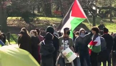 Northwestern University students set up pro-Palestine tent encampment on campus