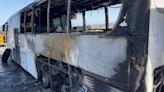 Bus fire reported on Highway 156 in San Benito County