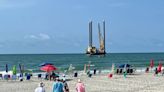 What’s going on with the barge near the Cherry Grove Pier in North Myrtle Beach?