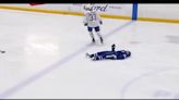 Maple Leafs prospect exits rookie camp scrimmage after taking crushing hit