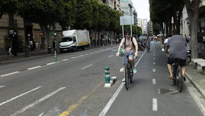 Una calle Colón a dos velocidades: cae el tráfico de bicis mientras se dispara el de coches