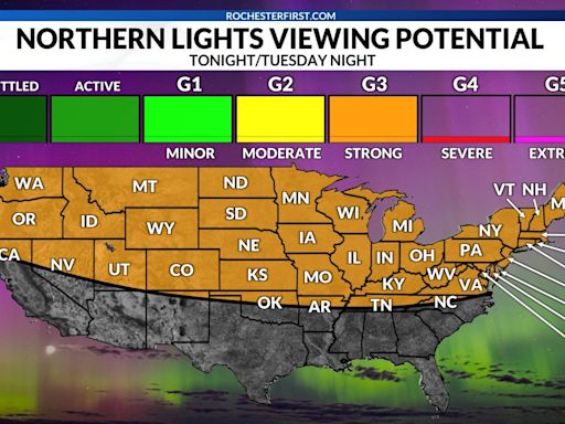 Northern lights could dance tonight