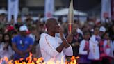 APTOPIX OLY Paris Torch Arrival