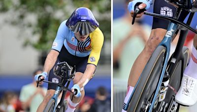 Wout van Aert spotted testing double disc wheel setup for Paris Olympics time trial