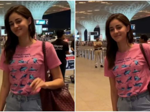 Video: Ananya Panday impresses fans with her casual airport look | Hindi Movie News - Times of India