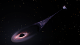 ‘Runaway’ black hole tearing through the universe leaving ‘trail of stars’ like nothing ever seen