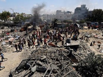 Israel-Gaza war live: IDF says 7 October mastermind ‘struck’ in Gaza attack reported to have killed 71