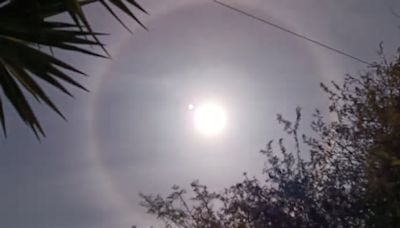 Halo solar en Tamaulipas sorprende a habitantes; así se vio