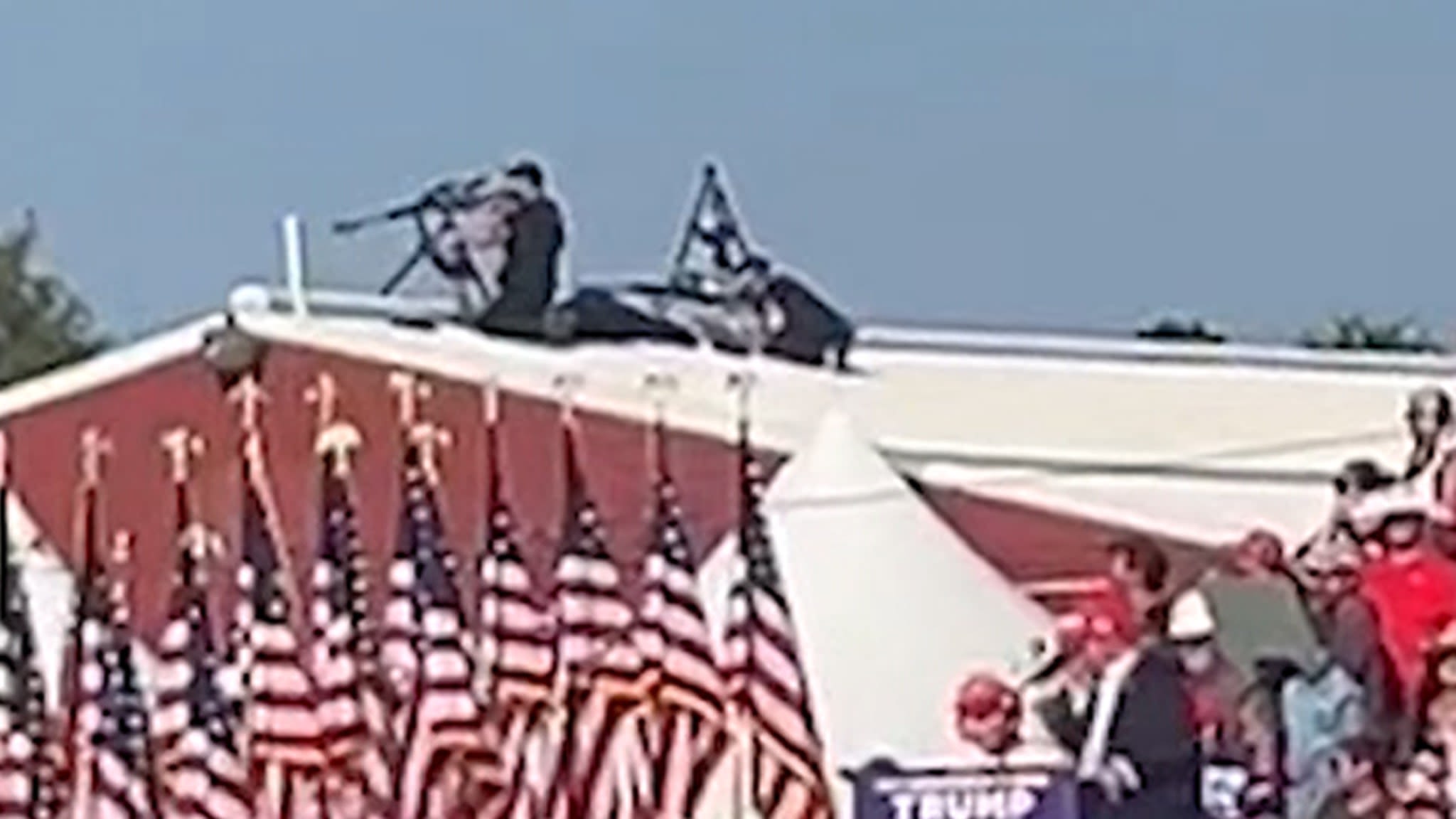 New Video Shows Secret Service Snipers Fire at Gunman From Roof at Trump Rally