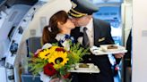 Watch pilot’s sweet marriage proposal to flight attendant before takeoff