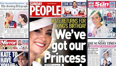 Volta de Kate Middleton à cena ofusca Charles III na parada de aniversário do rei: só deu ela na mídia