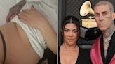 Pregnant Kourtney Kardashian Snuggles Up to Husband Travis Barker in Sweet New Photo