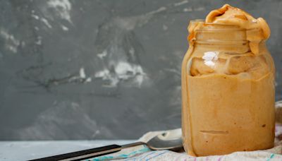 A Near-Empty Peanut Butter Jar Makes For The Absolute Best Iced Latte