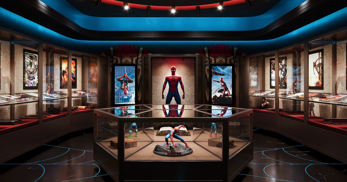 A Spider-Man superfan is building a $2.5 million wallcrawler-themed home theater and WE HAVE PICTURES, PARKER!!!
