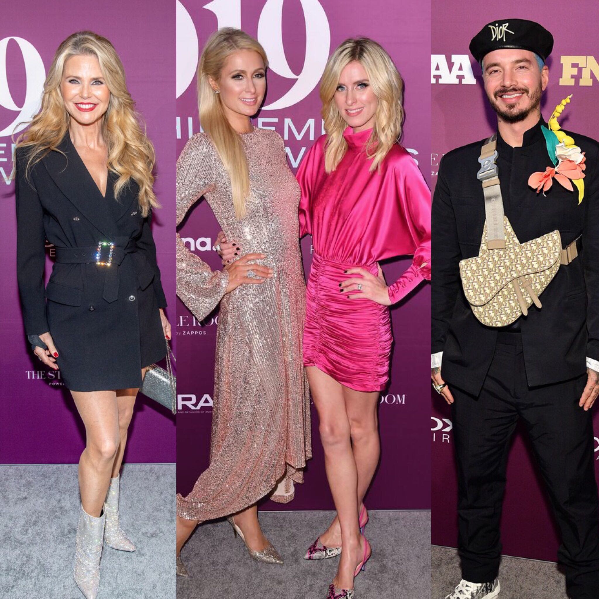 Paris and Nicky Hilton, Christie Brinkley and J Balvin highlight FNAA 2019