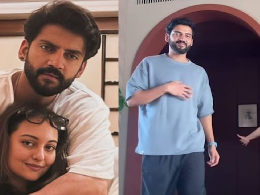 WATCH: Sonakshi Sinha pulls hilarious prank on husband, Zaheer Iqbal in new video; his reaction is priceless