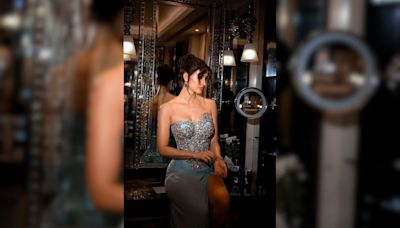 Disha Patani Looked Like She Stepped Straight Out Of A Fairytale In A Strapless Blue Embellished Slit Gown