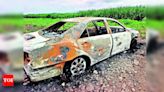 Car belonging to Maratha reservation activist set on fire in Pandharpur | Kolhapur News - Times of India