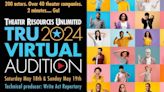 Theater Resources Unlimited and Write Act Repertory to Present TRU 2024 Virtual Audition Weekend