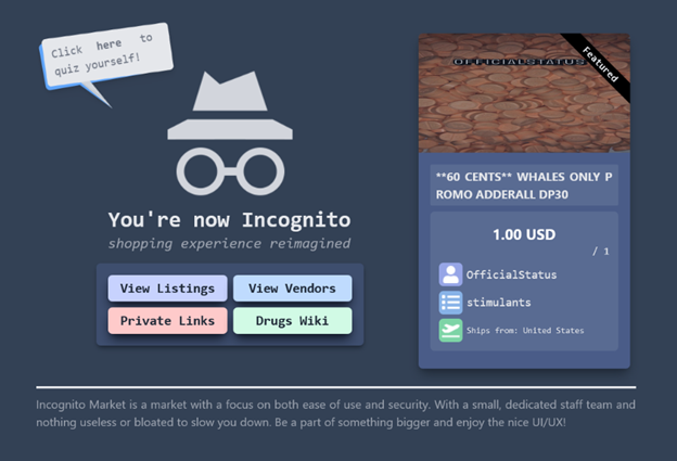 "Incognito" founder nabbed, allegedly sold $100 million of drugs online