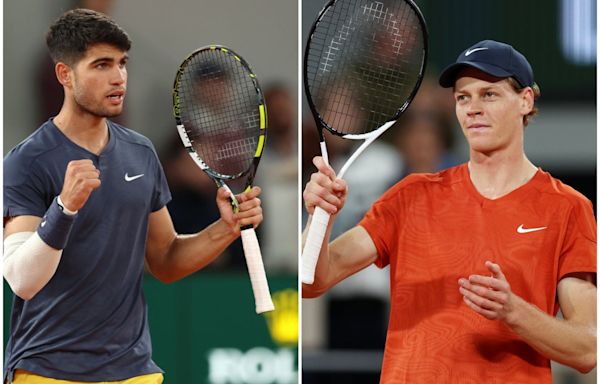 French Open LIVE: Carlos Alcaraz vs Jannik Sinner latest score updates from men’s semi-final at Roland Garros