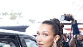 Bella Hadid’s Tight Corset Dress Features a Full Lace-Up Back — See Photos