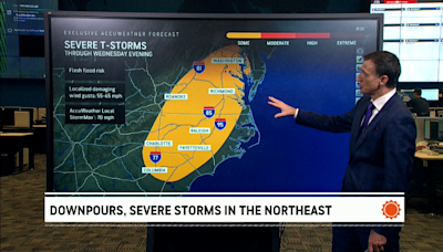 Downpours and severe storms bring flash flood risk to the Northeast