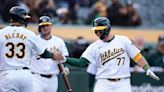 Brent Rooker homers twice in 3rd inning, Athletics roll Marlins 20-4