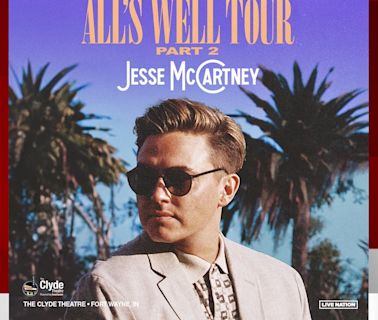 Singer-songwriter Jesse McCartney to perform at the Clyde Theatre