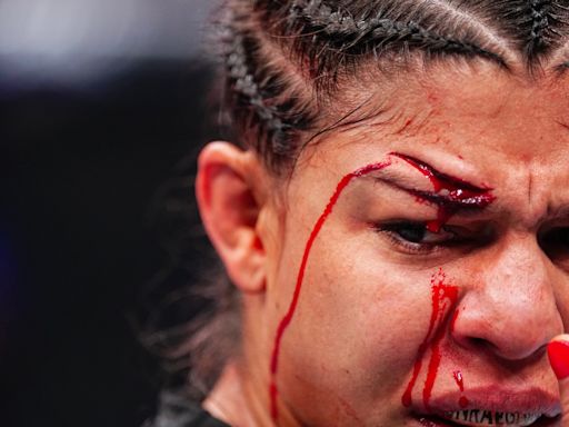 HORROR cut stops UFC 303 fight as elbow leaves star with gash 'down to the BONE'