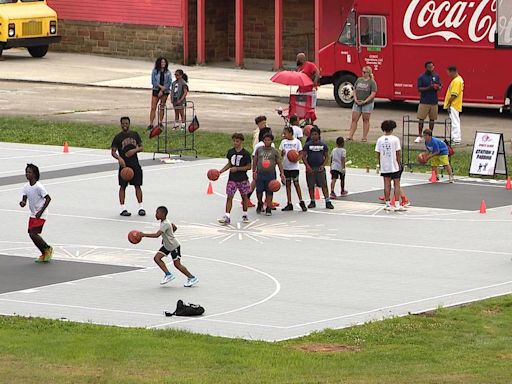 Mansfield park gets new basketball court, hope for local youth