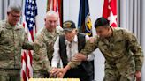 100-year-old veteran, 25-year-old lieutenant celebrate US Army's birthday with cake cutting