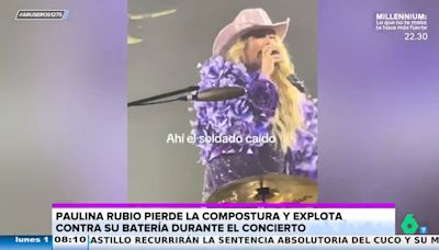 Paulina Rubio carga contra su batería en pleno concierto por equivocarse: "¿Qué pedo, cabrón?"