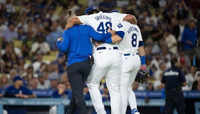 Dodgers' Graterol hurt 8 pitches into season debut