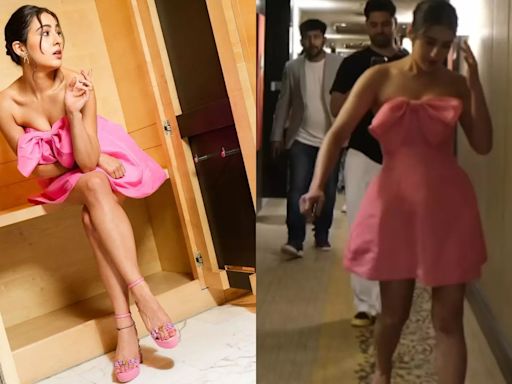 Sara Ali Khan Redefines Barbie Vibes, Forgets Wearing Heels In Goofy BTS