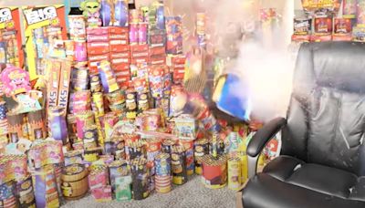 Kai Cenat’s MrBeast collab stream goes up in flames as fireworks erupt inside - Dexerto