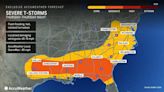 Close to 60 million at risk of severe weather in southern US on Thursday