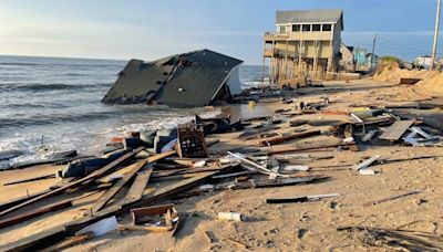 Sixth Outer Banks house collapse since 2020: Photos capture damage as erosion threatens beachfront property