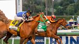 Stilleto Boy wins the Santa Anita Handicap for trainer Ed Moger Jr.