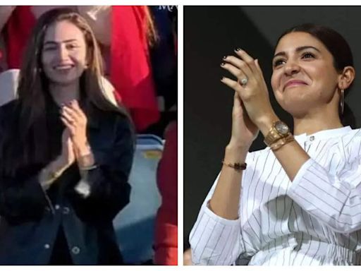 Shoaib Malik's wife Sana Javed gets trolled mimicking Anushka Sharma during India vs Pakistan WCL 2024 match | - Times of India