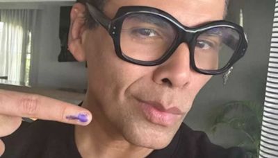 Karan Johar casts his vote in Lok Sabha Elections 2024; shares a selfie - Times of India