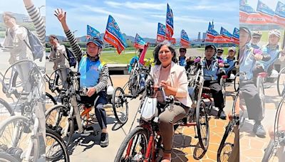 永齡基金會支持生命勵手搖車隊 美國加州爾灣市市長來台共騎行